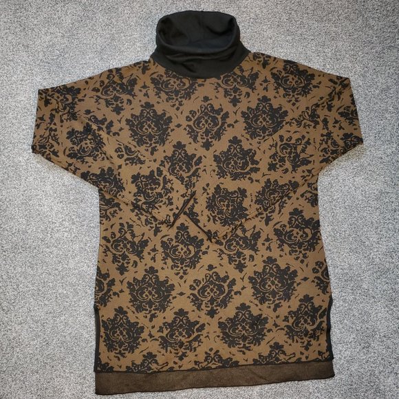 Lysse Damask Cowl Neck Tunic Length sweater - Picture 2 of 5